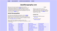 Desktop Screenshot of jazzdiscography.com